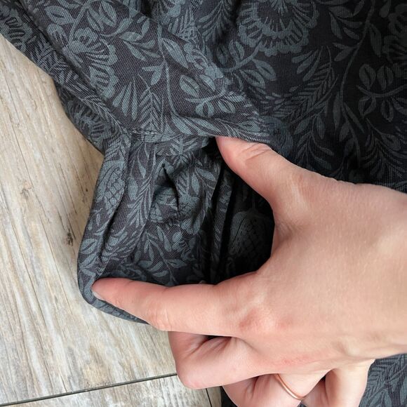 Gudrun Sjoden SZ XXL 100% Organic Cotton Embroidered Black Grey Tunic Dress - Picture 3 of 8